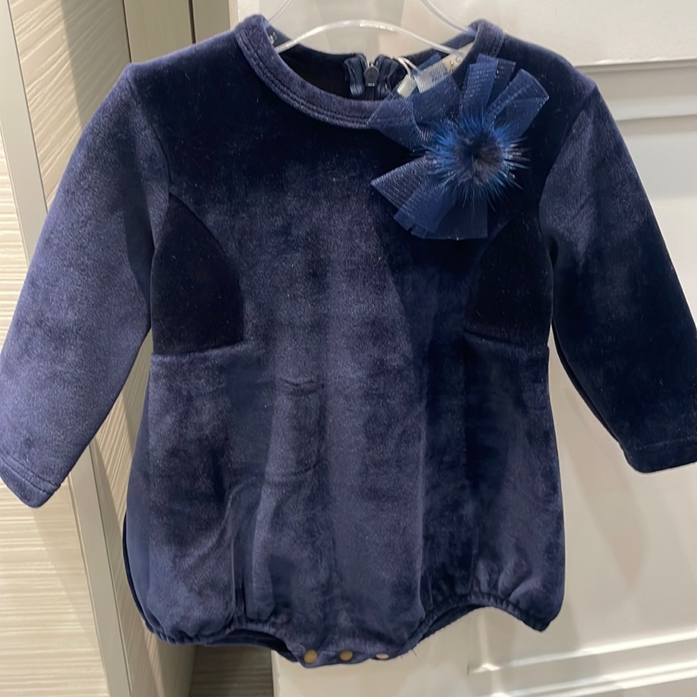 NWT velvet baby girl romper. Size 18 months